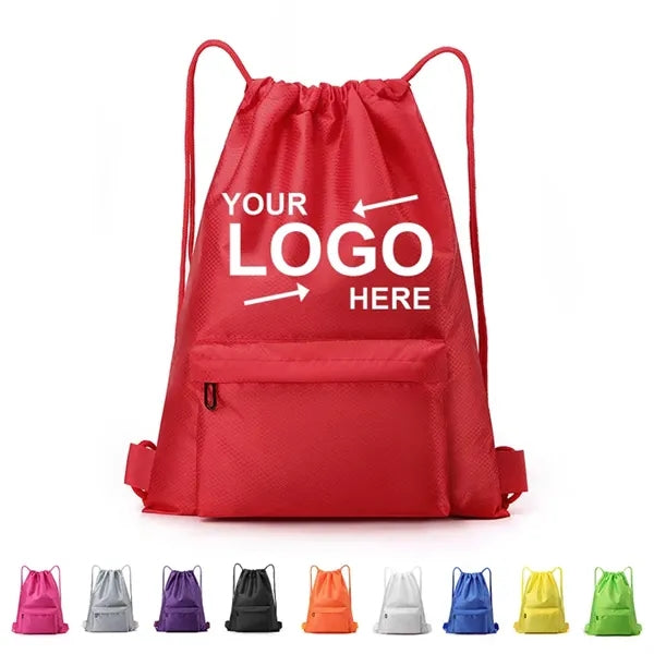 Nylon Sporty Drawstring Backpack