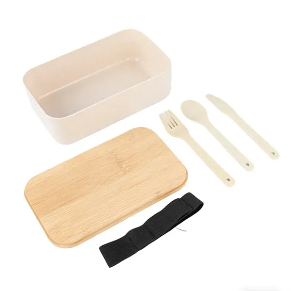 Eco-Friendly Single-Layer Bamboo Covered Lunch Box