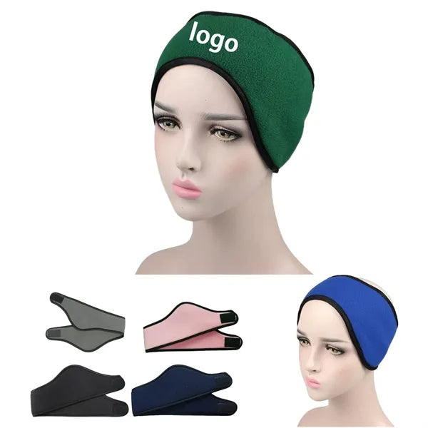 Fleece Winter Earmuff With Hook And Loop Closure