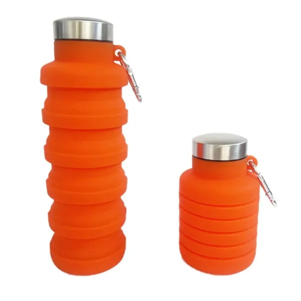 17 Oz. Foldable Silicone Water Bottle
