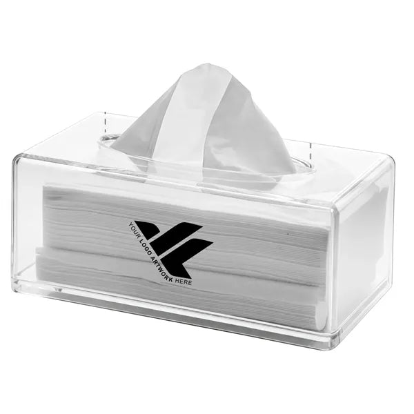 Transparent plastic tissue box