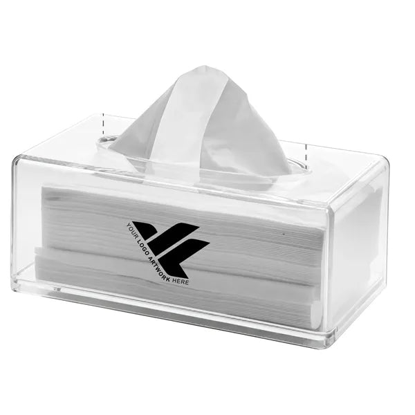 Transparent plastic tissue box