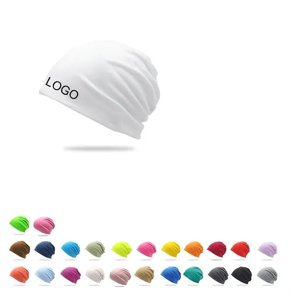 Double-Layered Knit Beanie Hat