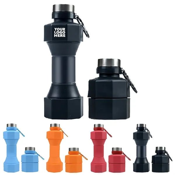 Portable 22 oz Silicone Foldable Water Bottle