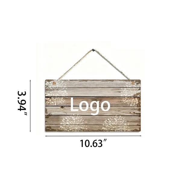 Laser Etched Wood Hanging Signs