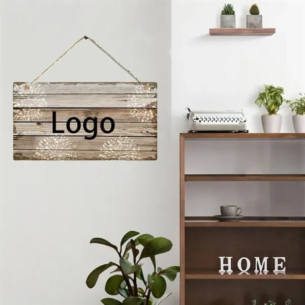Laser Etched Wood Hanging Signs