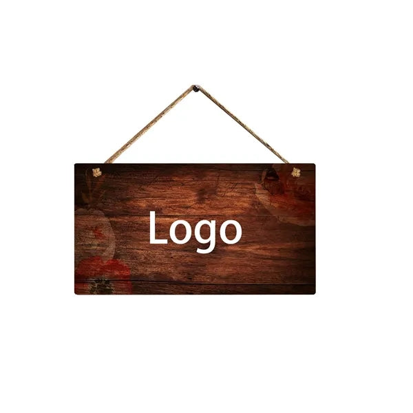 Laser Etched Wood Hanging Signs