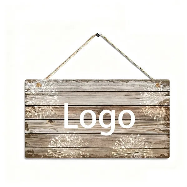 Laser Etched Wood Hanging Signs