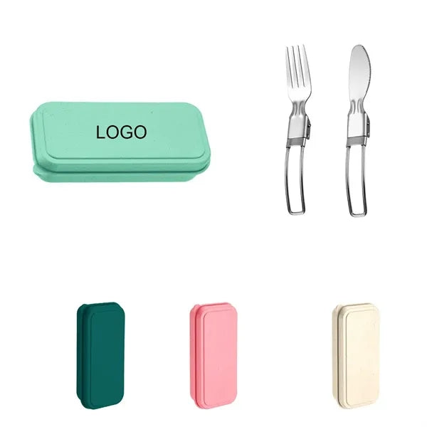 Compact Stainless Steel Folding Cutlery Set