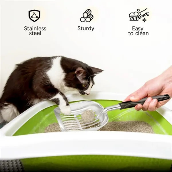 Aluminum Cat Litter Scoop Deep Sifter Long Handle