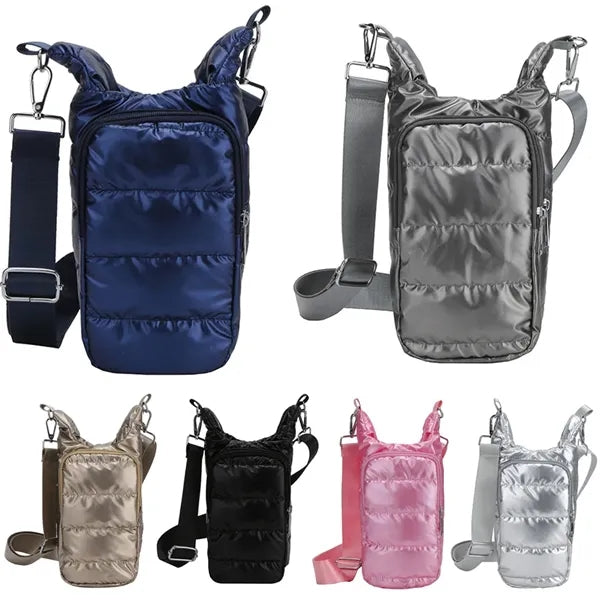 Puffer Water Bag Bottle Holder W/ Strap