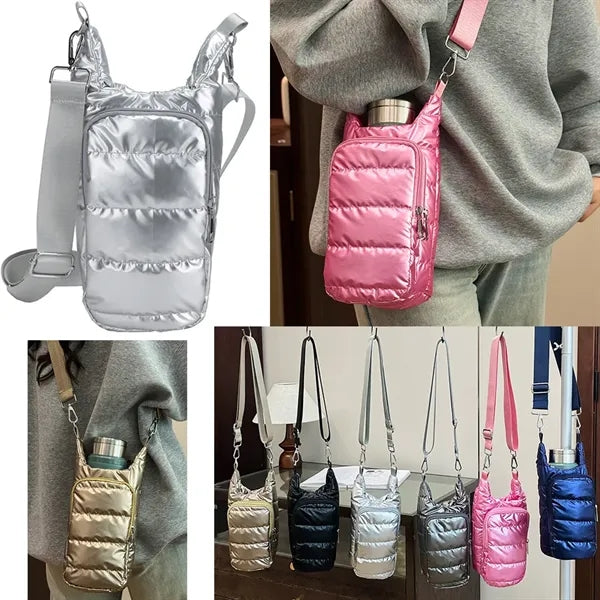 Puffer Water Bag Bottle Holder W/ Strap