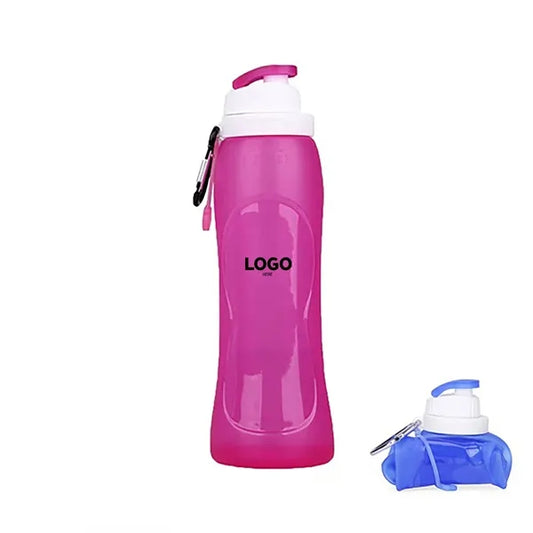 17 Oz Collapsible Water Bottle With Clip