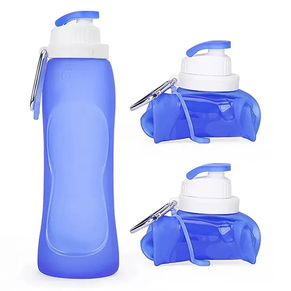 17 Oz Collapsible Water Bottle With Clip