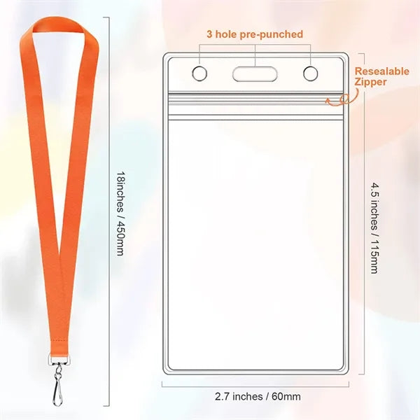 Dye Sublimated Lanyard With One/Two Pockets Card Holder