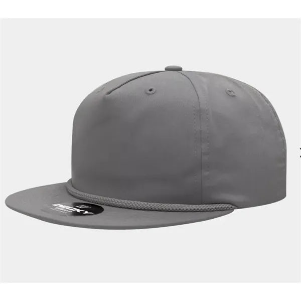 5 Panel High Profile Relaxed Cotton Blend Rope Hat