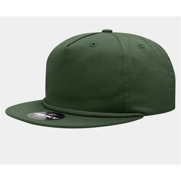 5 Panel High Profile Relaxed Cotton Blend Rope Hat