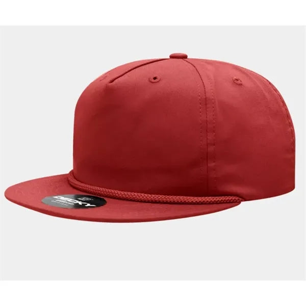5 Panel High Profile Relaxed Cotton Blend Rope Hat