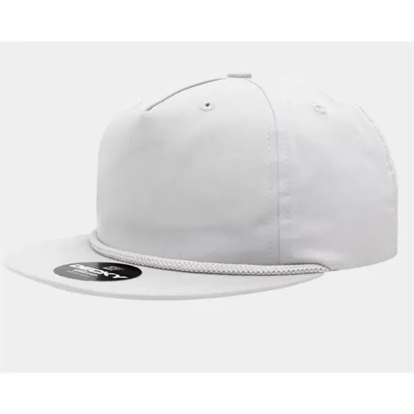 5 Panel High Profile Relaxed Cotton Blend Rope Hat