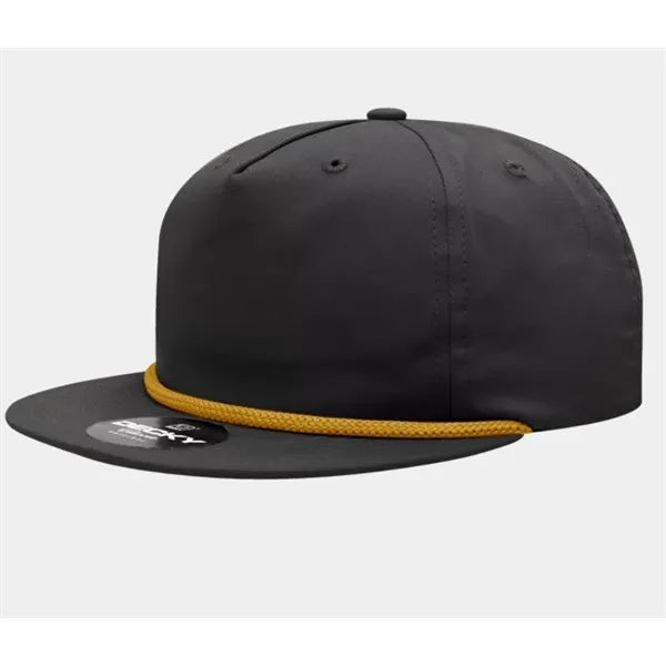 5 Panel High Profile Relaxed Cotton Blend Rope Hat