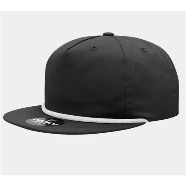 5 Panel High Profile Relaxed Cotton Blend Rope Hat