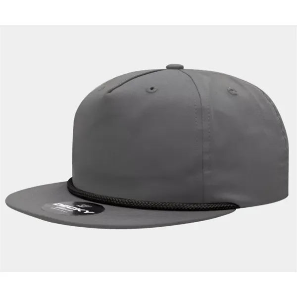 5 Panel High Profile Relaxed Cotton Blend Rope Hat