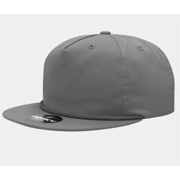 5 Panel High Profile Relaxed Cotton Blend Rope Hat