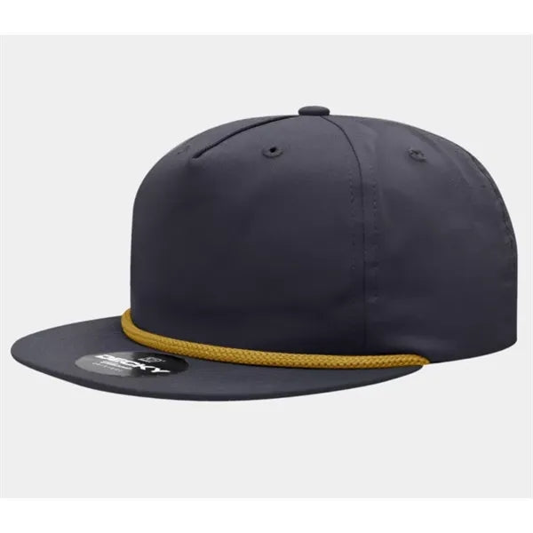 5 Panel High Profile Relaxed Cotton Blend Rope Hat