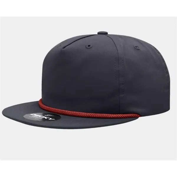5 Panel High Profile Relaxed Cotton Blend Rope Hat