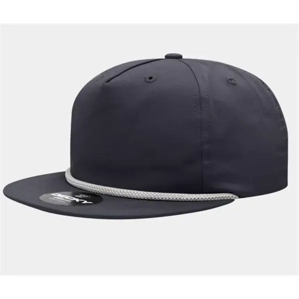 5 Panel High Profile Relaxed Cotton Blend Rope Hat