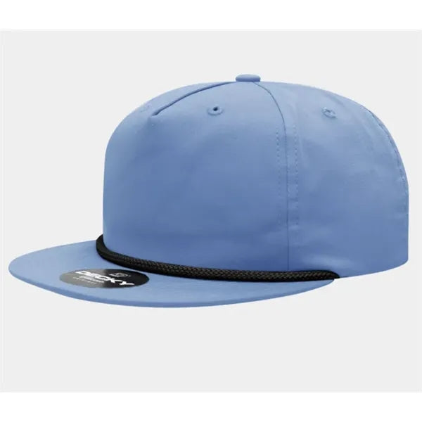 5 Panel High Profile Relaxed Cotton Blend Rope Hat