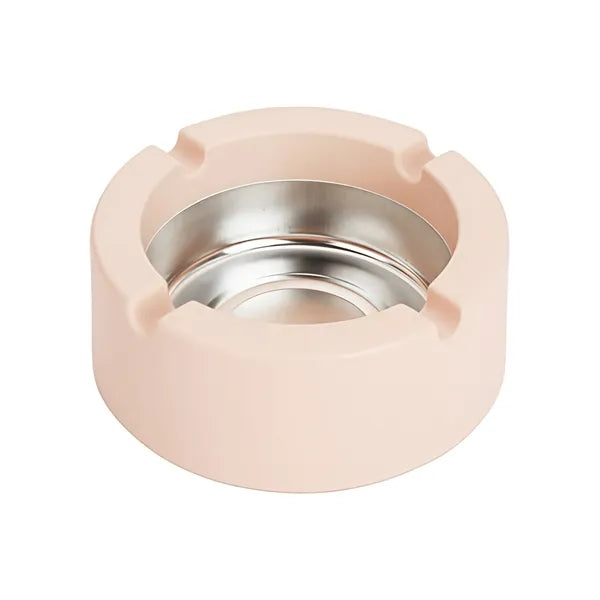 Round tin ashtray