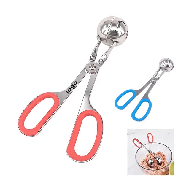 Stainless Steel Meatball Maker Scoop With Soft Grip