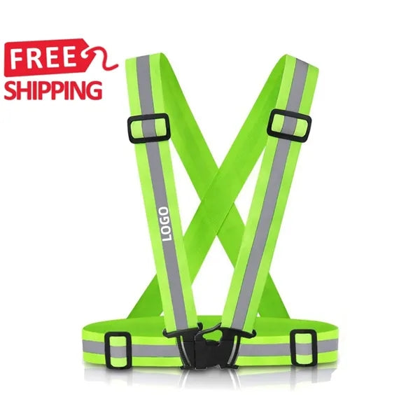 Adjustable Reflective Vest for Running and Cycling