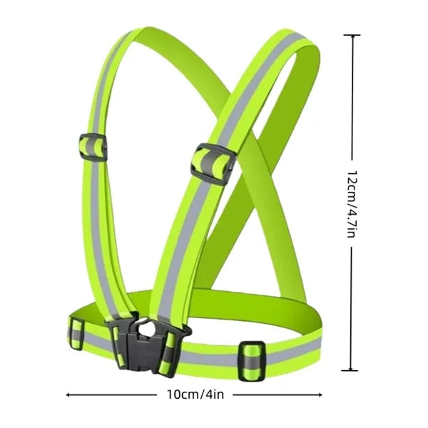 Adjustable Reflective Vest for Running and Cycling