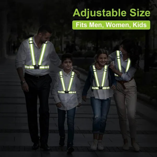 Adjustable Reflective Vest for Running and Cycling