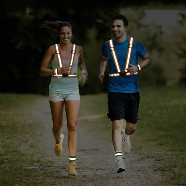 Adjustable Reflective Vest for Running and Cycling