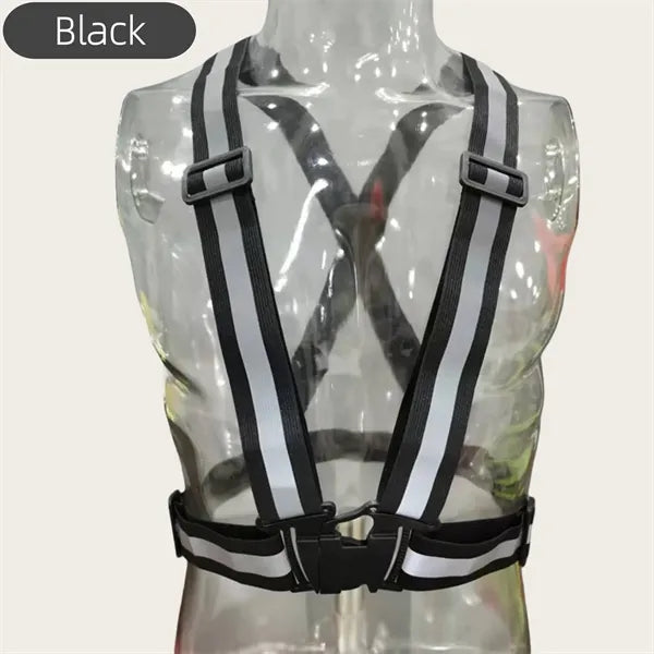 Adjustable Reflective Vest for Running and Cycling