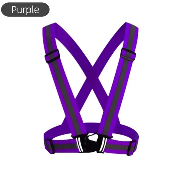 Adjustable Reflective Vest for Running and Cycling