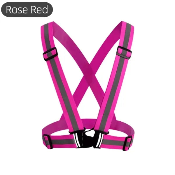 Adjustable Reflective Vest for Running and Cycling