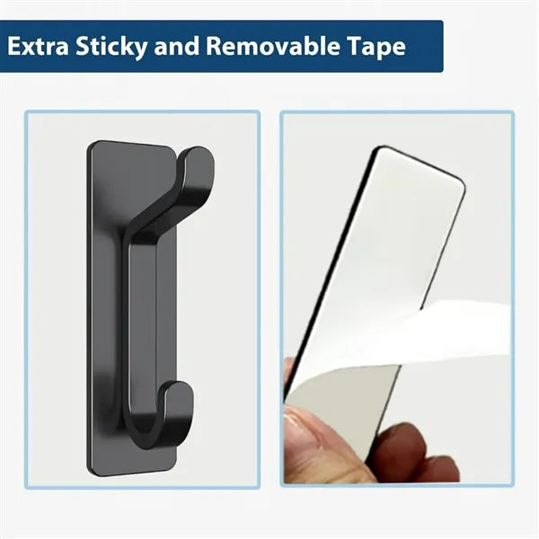 Strong Adhesive Double Wall Hooks for Coats Towels