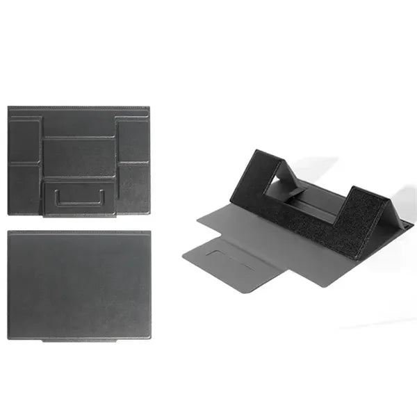 Stylish PU Leather Laptop Stand Foldable Ergonomic Riser
