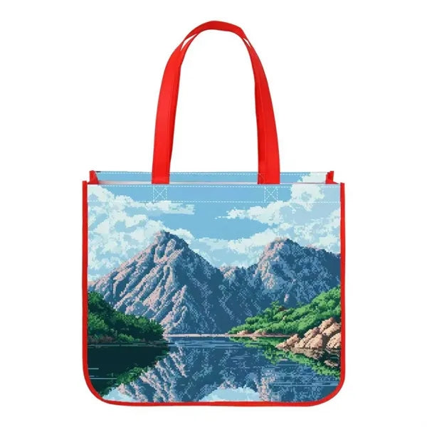Extra Large Laminated Curved Bottom Tote Bag