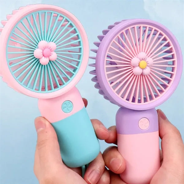 USB Mini Handheld Fan Rechargeable with Phone Stand