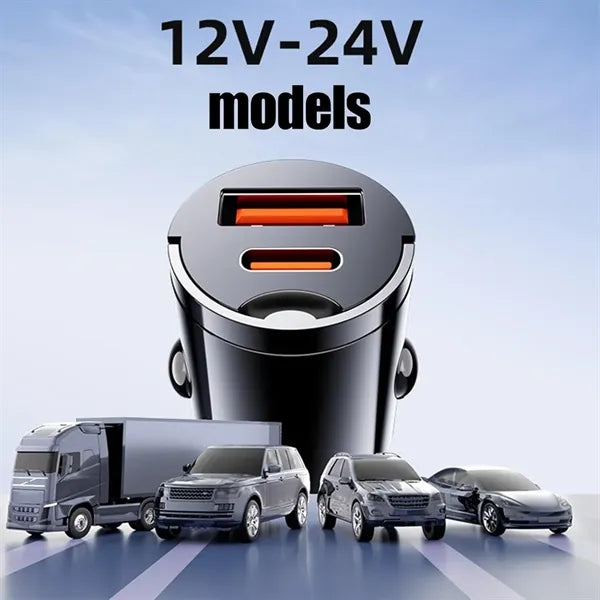 240W Super Fast USB Car Charger with Multiple Ports