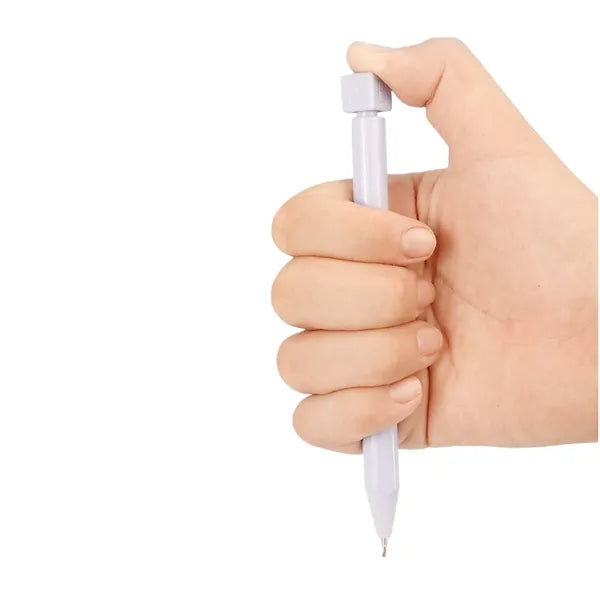 Rotating Fidget Ballpoint Pen with ABCD Cube Top Design