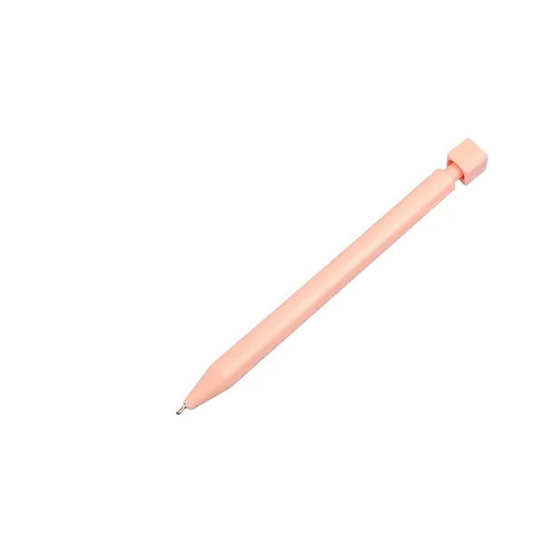Rotating Fidget Ballpoint Pen with ABCD Cube Top Design