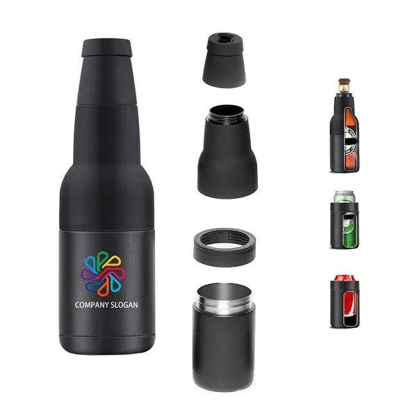 4-In-1 12 oz Can Cooler Beer Bottle Holder with Beer Opener
