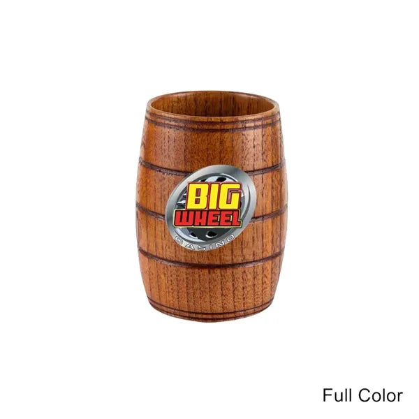 2 to 12 oz Wood Grain Resin Mug Handled Coffee & Tea Cup