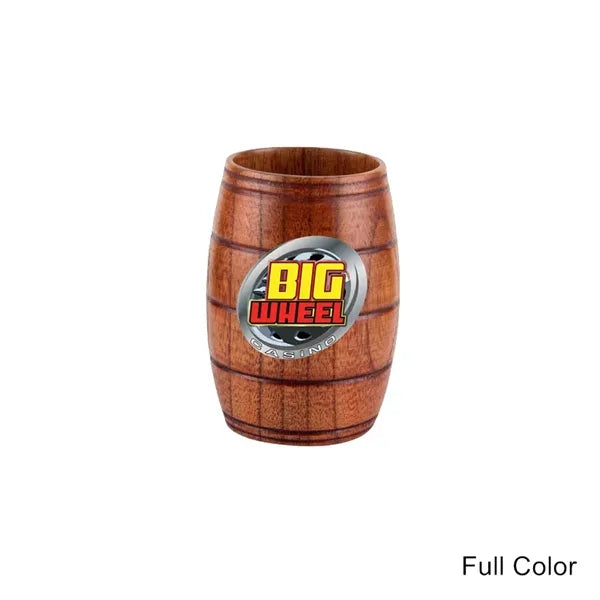 2 to 12 oz Wood Grain Resin Mug Handled Coffee & Tea Cup